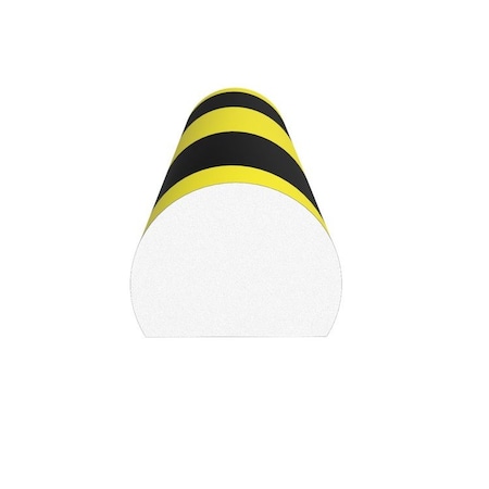 Ergomat Round Surface Bumper Black/Yellow Hazard RDSB120-BK/Y